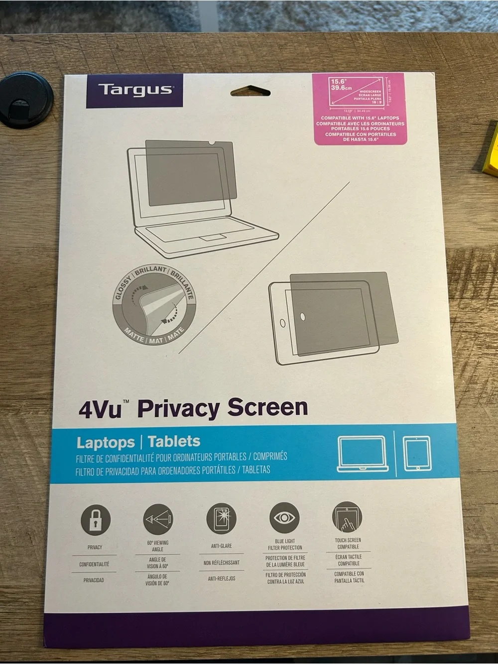Targus 4Vu Privacy Screen Protector - White & Purple Accents